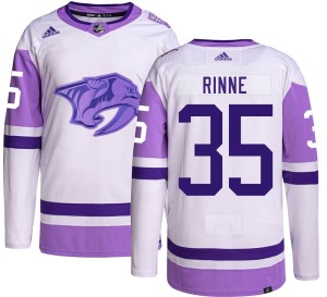 Men's Adidas Nashville Predators Pekka Rinne Hockey Fights Cancer Jersey - Authentic