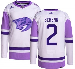 Men's Adidas Nashville Predators Luke Schenn Hockey Fights Cancer Jersey - Authentic