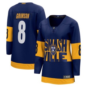 Women's Fanatics Branded Nashville Predators Stu Grimson Navy 2022 Stadium Series Jersey - Breakaway