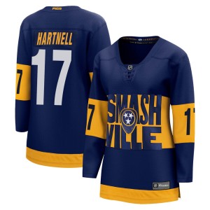 Women's Fanatics Branded Nashville Predators Scott Hartnell Navy 2022 Stadium Series Jersey - Breakaway