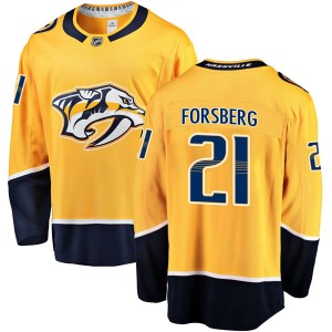 Men's Fanatics Branded Nashville Predators Peter Forsberg Gold Home Jersey - Breakaway