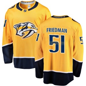 Men's Fanatics Branded Nashville Predators Mark Friedman Gold Home Jersey - Breakaway