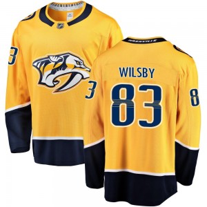 Men's Fanatics Branded Nashville Predators Adam Wilsby Gold Home Jersey - Breakaway