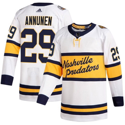 Youth Adidas Nashville Predators Justus Annunen White 2020 Winter Classic Player Jersey - Authentic
