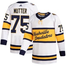 Youth Adidas Nashville Predators Navrin Mutter White 2020 Winter Classic Player Jersey - Authentic