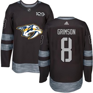 Men's Nashville Predators Stu Grimson Black 1917-2017 100th Anniversary Jersey - Authentic