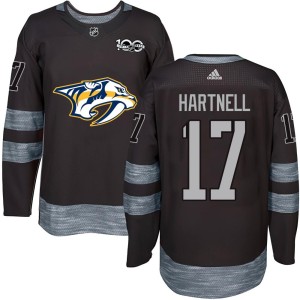 Men's Nashville Predators Scott Hartnell Black 1917-2017 100th Anniversary Jersey - Authentic