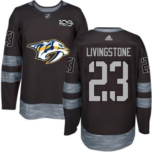 Men's Nashville Predators Jake Livingstone Black 1917-2017 100th Anniversary Jersey - Authentic
