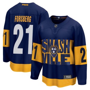 Men's Fanatics Branded Nashville Predators Peter Forsberg Navy 2022 Stadium Series Jersey - Breakaway
