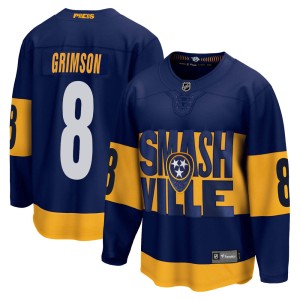 Men's Fanatics Branded Nashville Predators Stu Grimson Navy 2022 Stadium Series Jersey - Breakaway