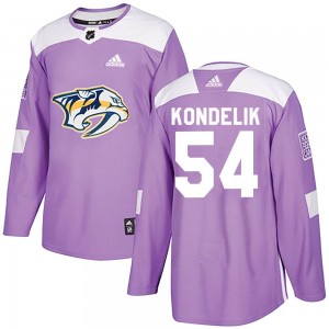 Youth Adidas Nashville Predators Jachym Kondelik Purple Fights Cancer Practice Jersey - Authentic