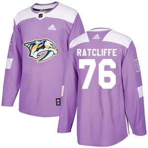 Youth Adidas Nashville Predators Isaac Ratcliffe Purple Fights Cancer Practice Jersey - Authentic