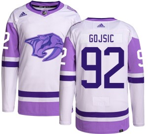 Youth Adidas Nashville Predators Hiroki Gojsic Hockey Fights Cancer Jersey - Authentic