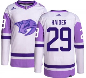 Youth Adidas Nashville Predators Ethan Haider Hockey Fights Cancer Jersey - Authentic