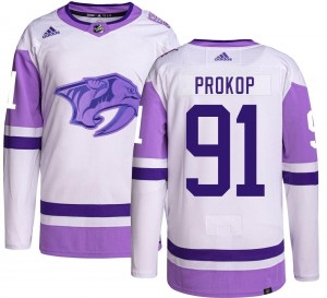 Youth Adidas Nashville Predators Luke Prokop Hockey Fights Cancer Jersey - Authentic
