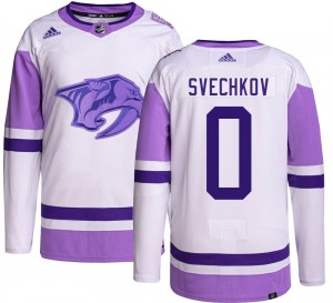 Youth Adidas Nashville Predators Fedor Svechkov Hockey Fights Cancer Jersey - Authentic