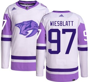 Youth Adidas Nashville Predators Oasiz Wiesblatt Hockey Fights Cancer Jersey - Authentic