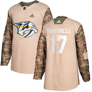 Men's Adidas Nashville Predators Scott Hartnell Camo Veterans Day Practice Jersey - Authentic