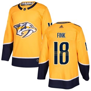 Men's Adidas Nashville Predators Aiden Fink Gold Home Jersey - Authentic