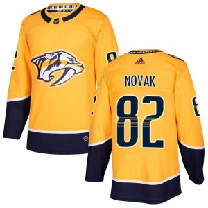 Men's Adidas Nashville Predators Tommy Novak Gold Home Jersey - Authentic