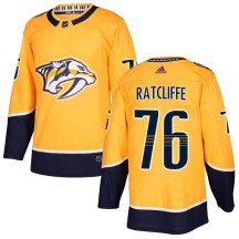 Men's Adidas Nashville Predators Isaac Ratcliffe Gold Home Jersey - Authentic