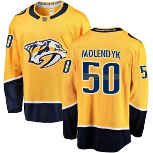 Youth Fanatics Branded Nashville Predators Tanner Molendyk Gold Home Jersey - Breakaway