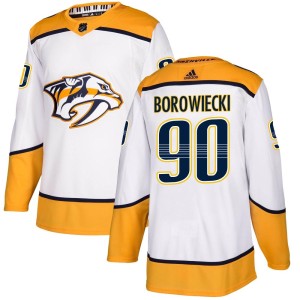 Youth Adidas Nashville Predators Mark Borowiecki White Away Jersey - Authentic