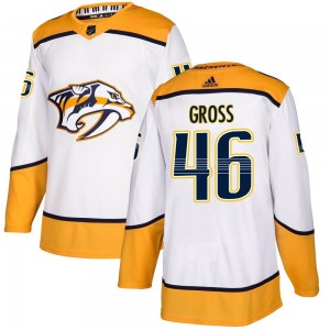 Youth Adidas Nashville Predators Jordan Gross White Away Jersey - Authentic