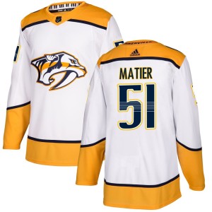 Youth Adidas Nashville Predators Jack Matier White Away Jersey - Authentic