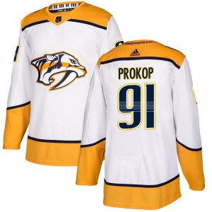 Youth Adidas Nashville Predators Luke Prokop White Away Jersey - Authentic
