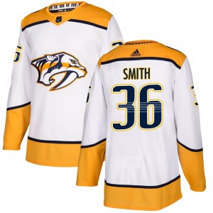 Youth Adidas Nashville Predators Cole Smith White Away Jersey - Authentic