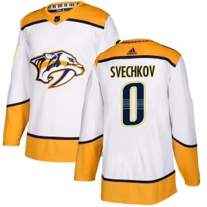 Youth Adidas Nashville Predators Fedor Svechkov White Away Jersey - Authentic