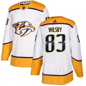 Youth Adidas Nashville Predators Adam Wilsby White Away Jersey - Authentic