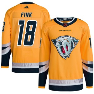 Youth Adidas Nashville Predators Aiden Fink Yellow Reverse Retro 2.0 Jersey - Authentic