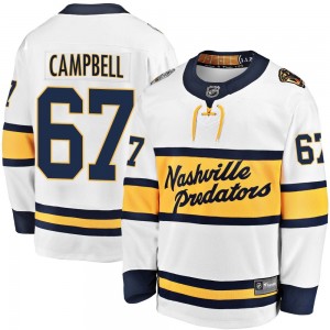 Youth Fanatics Branded Nashville Predators Alexander Campbell White 2020 Winter Classic Player Jersey - Breakaway