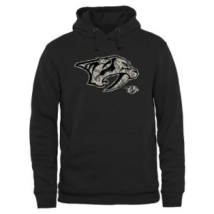Men's Nashville Predators Black Rink Warrior Pullover Hoodie -