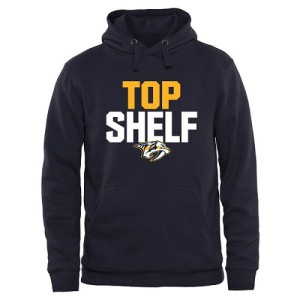 Men's Nashville Predators Navy Top Shelf Pullover Hoodie - -